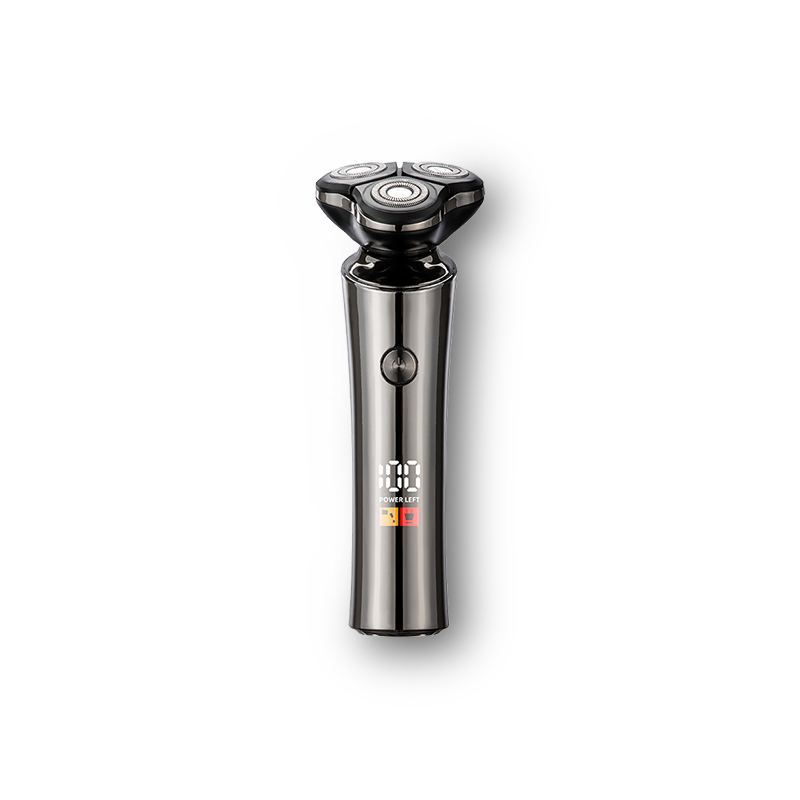 Digital display three heads electric shaver. Whole body washing