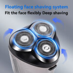 Three blade rotating men's electric shaver