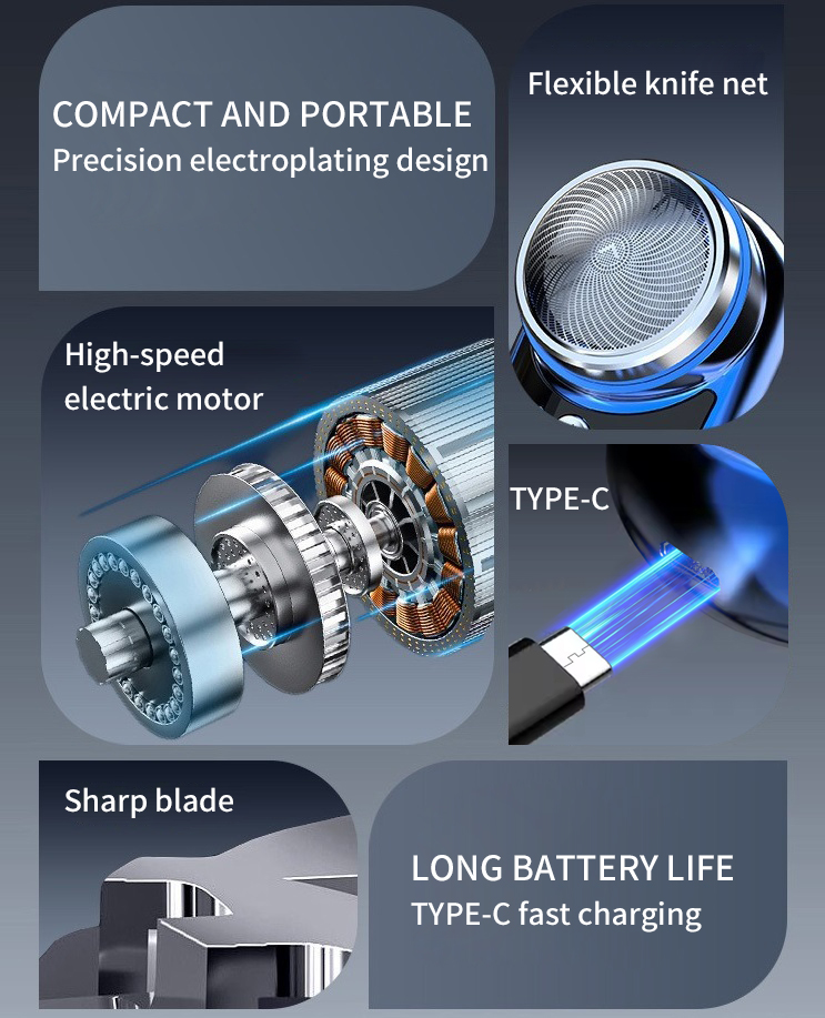 Mini rechargeable electric shaver