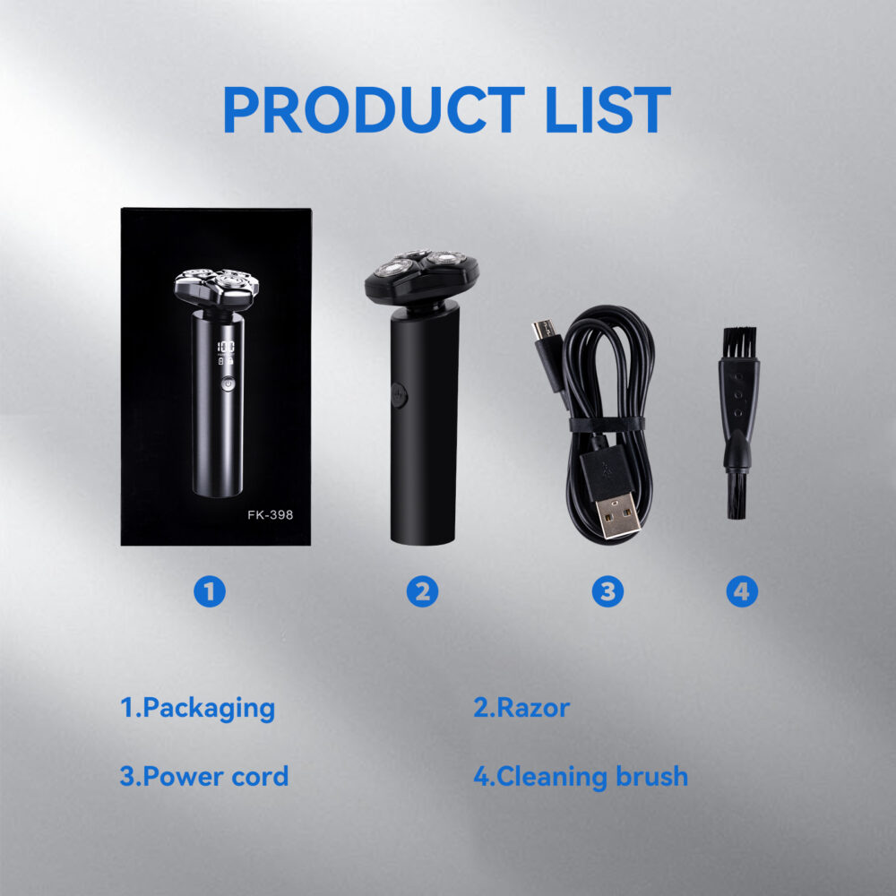 Rechargeable Rotary Shaving Machine Facial Cordless Beard Trimmer