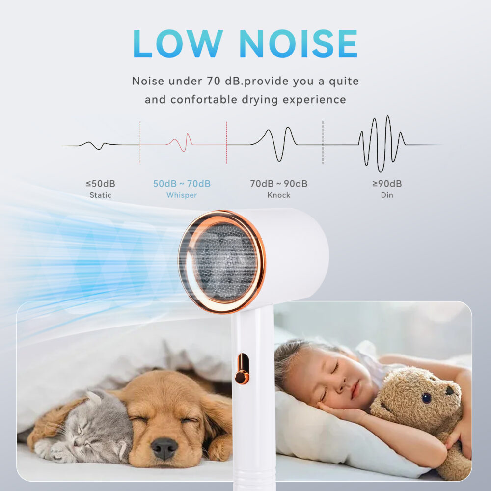 Negative ion hair care high-power hair dryer