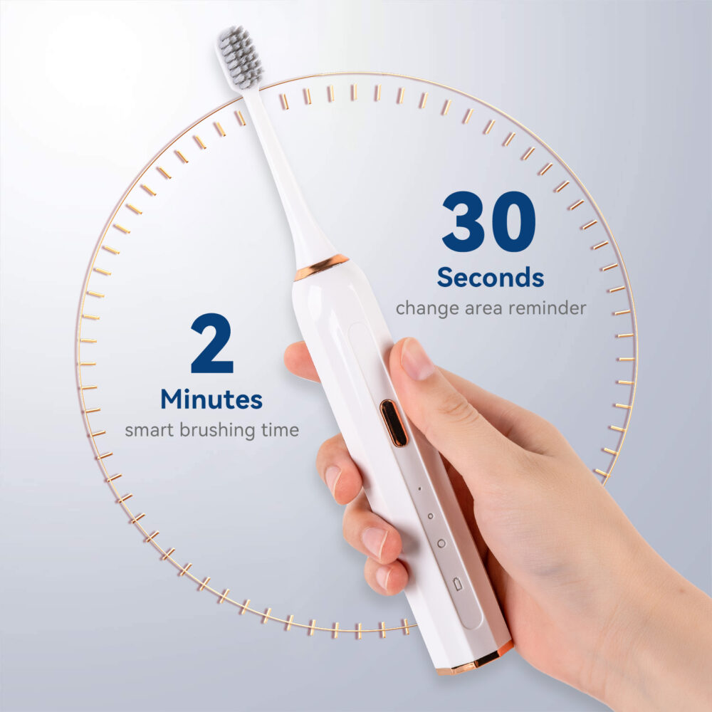 Automatic intelligent waterproof soft bristled sonic electric toothbrush