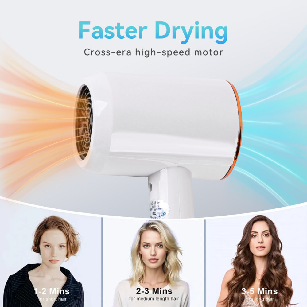 Negative ion hair care high-power hair dryer