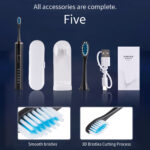 Waterproof sonic soft bristled rechargeable electric toothbrush