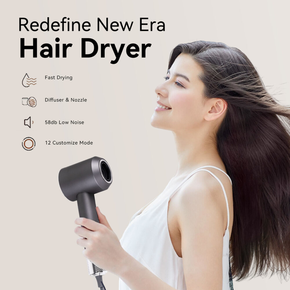 Negative ion high-speed hair dryer