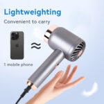 Rechargeable hair dryer, household high-speed negative ion wireless hair dryer