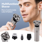 Intelligent floating rotating three blade shaver