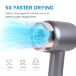 Rechargeable hair dryer, household high-speed negative ion wireless hair dryer