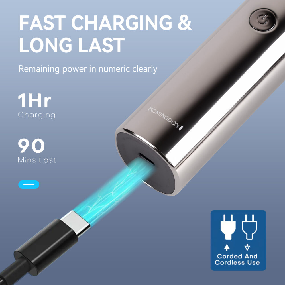 Intelligent floating rotating three blade shaver