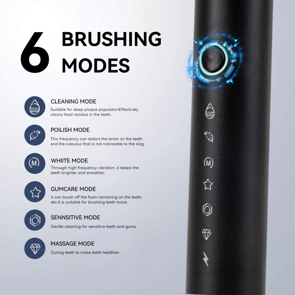 Soft bristled automatic sonic charging intelligent electric toothbrush