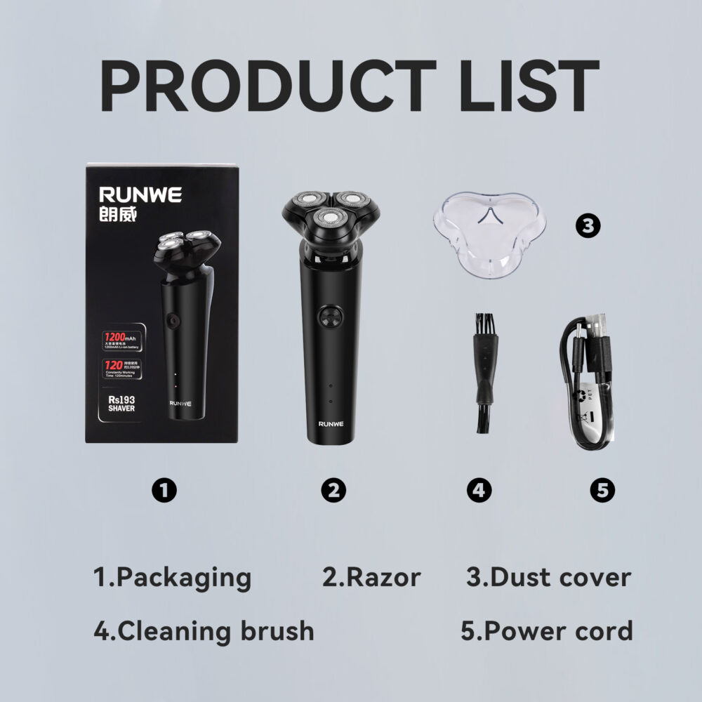 Men's portable rechargeable electric shaver
