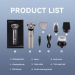 Intelligent floating rotating three blade shaver