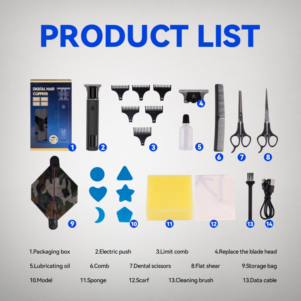 Alloy blade waterproof electric hair clipper
