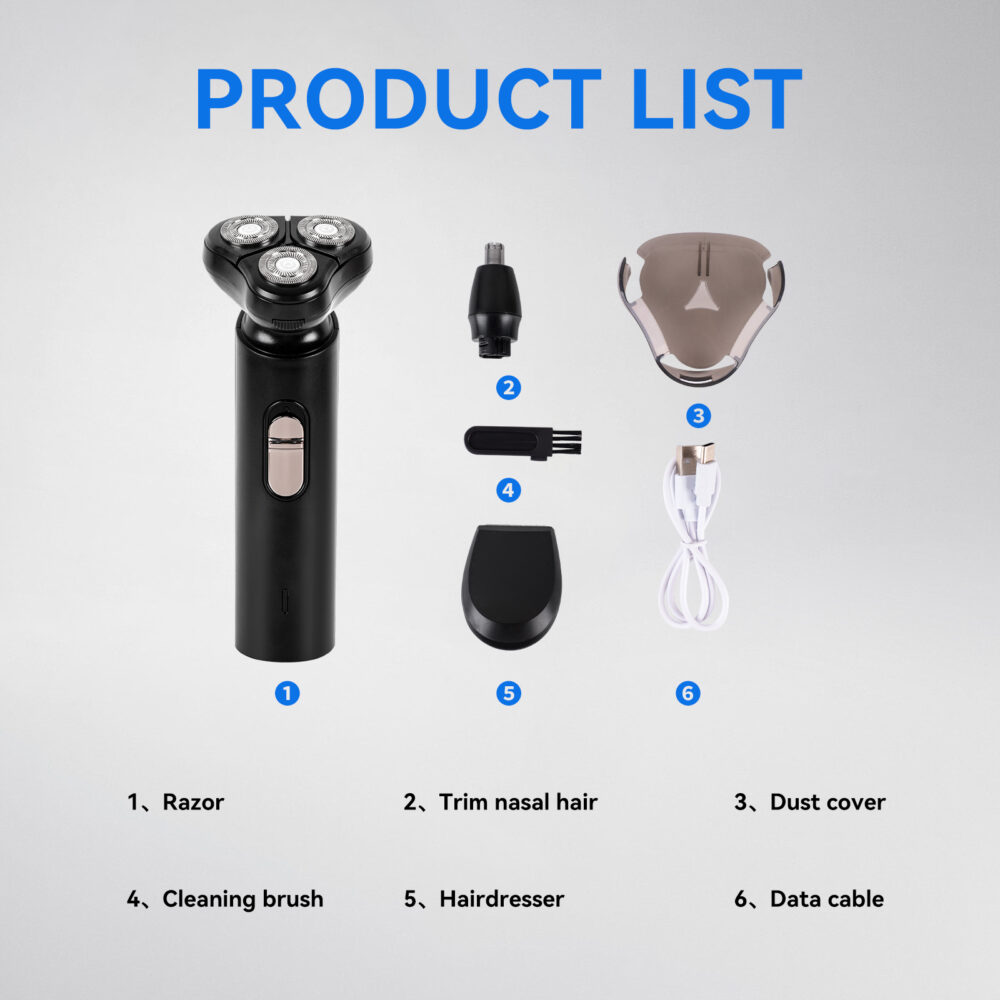 Men's electric shaver multifunctional rechargeable type