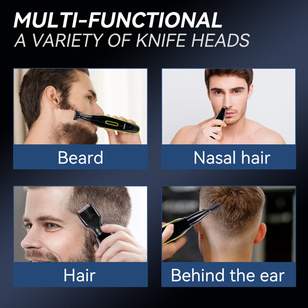 Electric nose hair trimmer set for men, multifunctional five in one