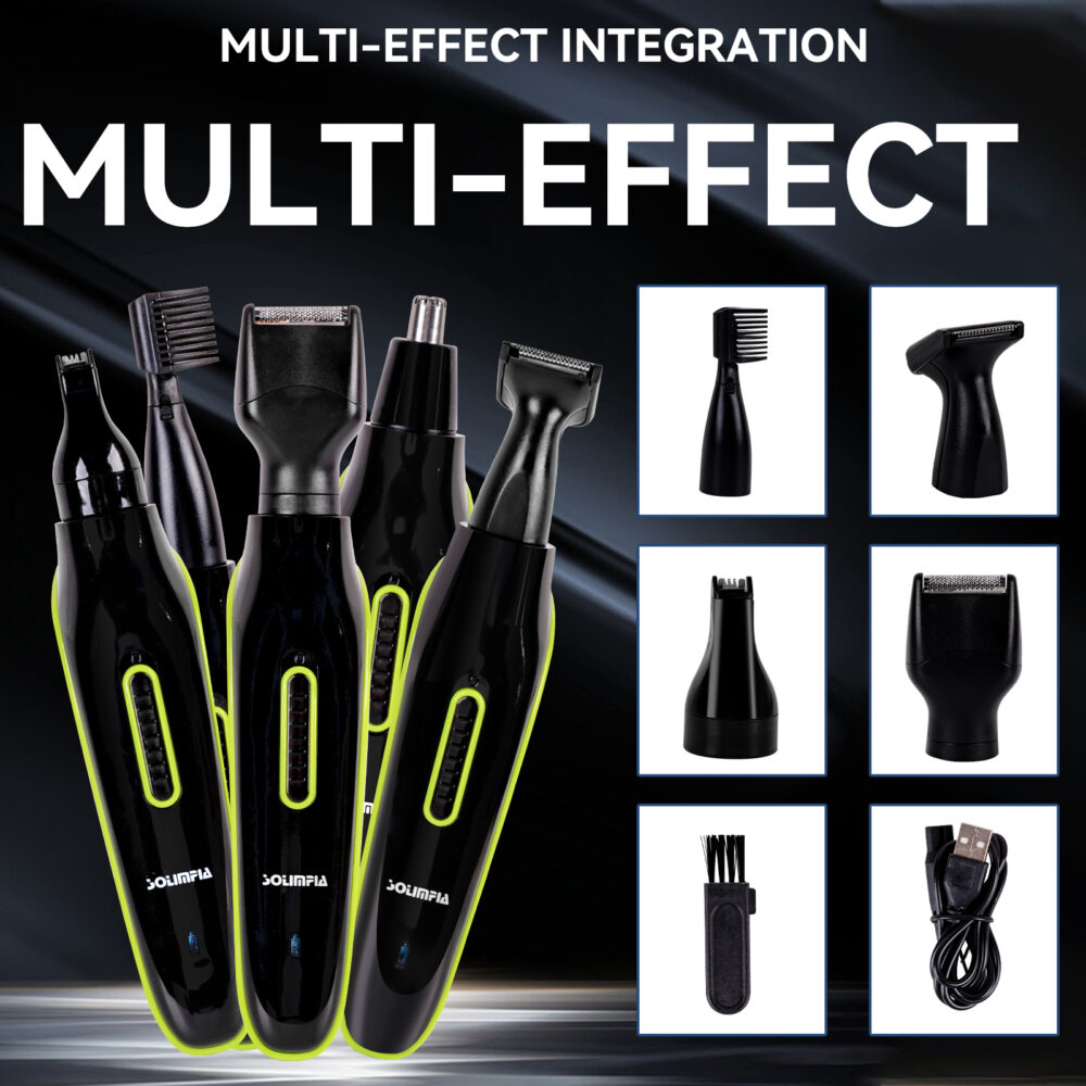 Electric nose hair trimmer set for men, multifunctional five in one