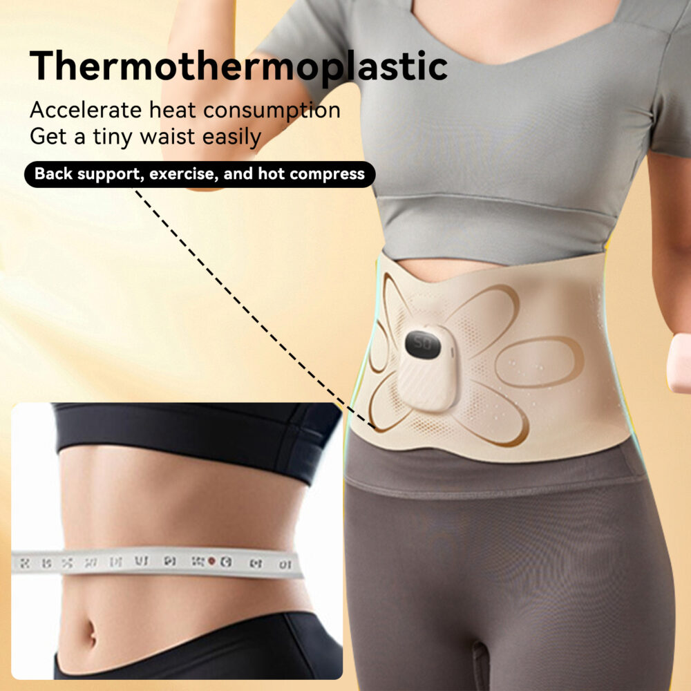 Smart Lumbar Massager with LED Display - Electric Waist Massage Device for Pain Relief & Relaxation