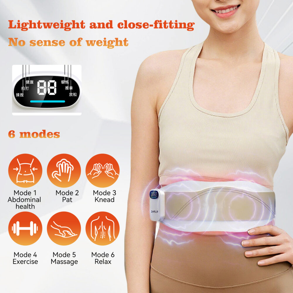 Smart Waist Massager & Support Belt with LED Display - Electric Lumbar Therapy Device for Pain Relief & Comfort
