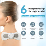 Portable Butterfly-Shaped Mini Massager - Electric Pulse Therapy Device for Muscle Relief