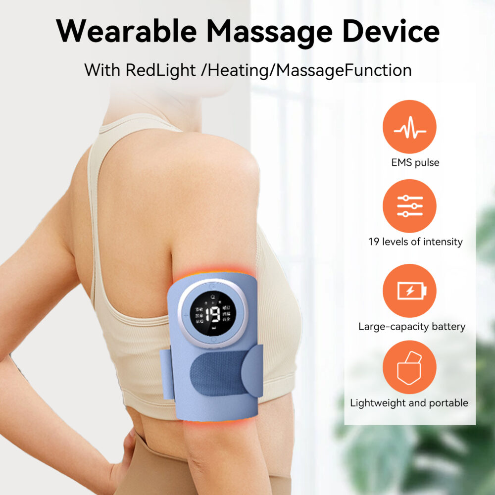 Portable Arm Massager with Heat, Vibration & Multiple Modes for Arm Fatigue Relief
