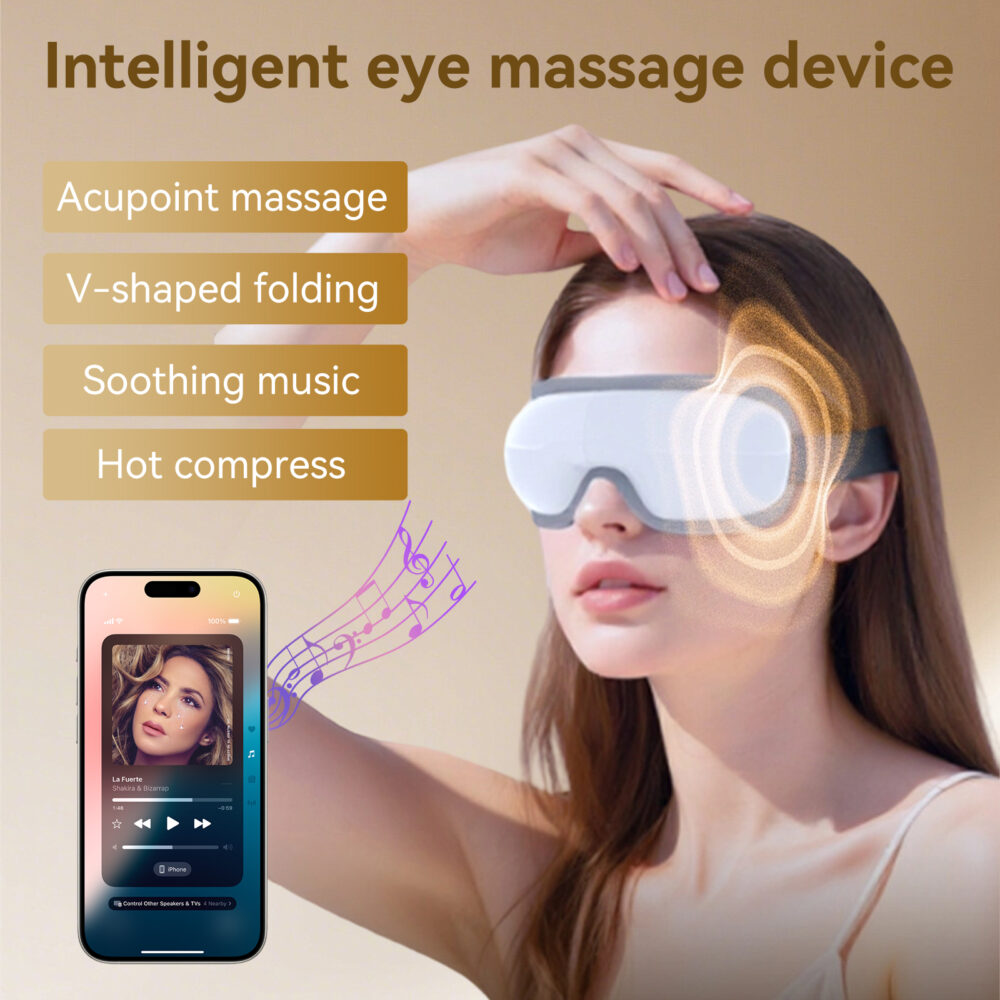 Smart Eye Massager with Heat & Vibration for Eye Fatigue Relief