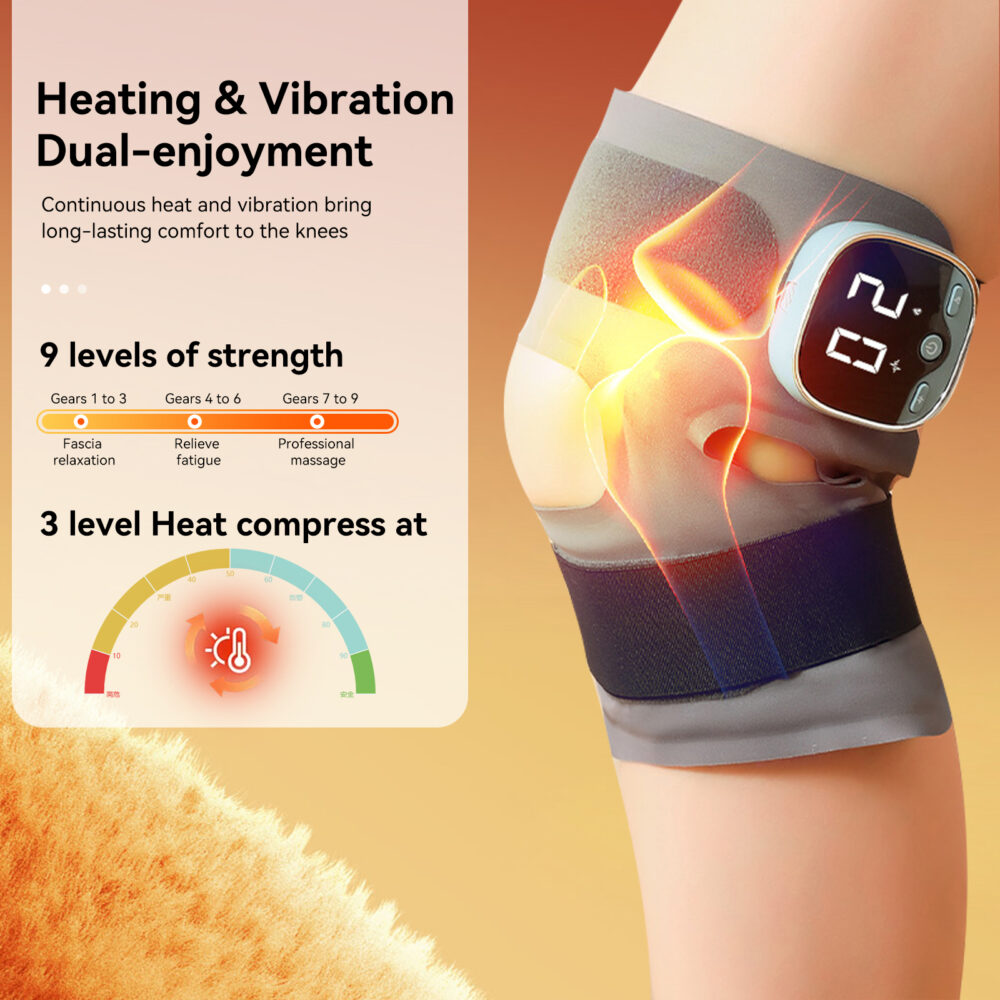 Intelligent Timing Knee Massager - Electric Knee Care Device with Timer