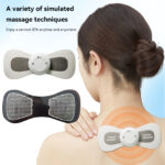 Portable Butterfly-Shaped Mini Massager - Electric Pulse Therapy Device for Muscle Relief