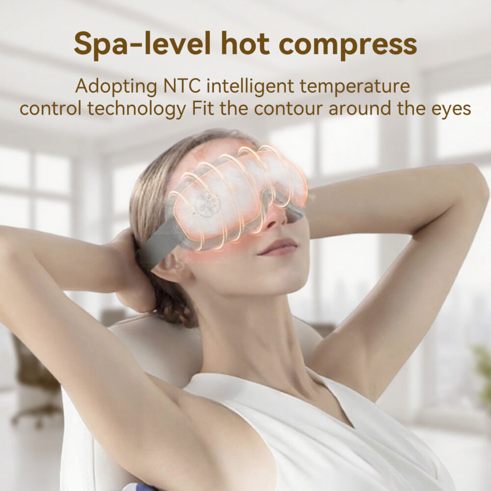 Smart Eye Massager with Heat & Vibration for Eye Fatigue Relief
