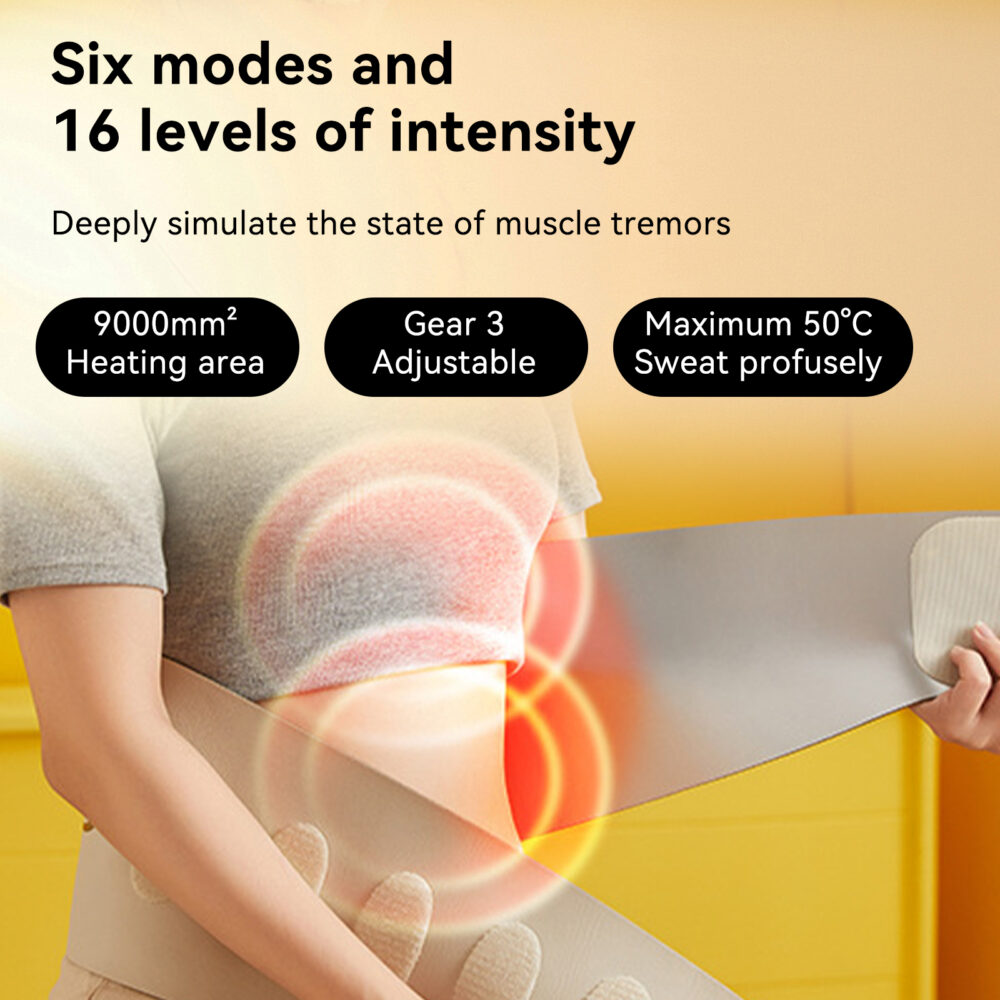 Smart Lumbar Massager with LED Display - Electric Waist Massage Device for Pain Relief & Relaxation