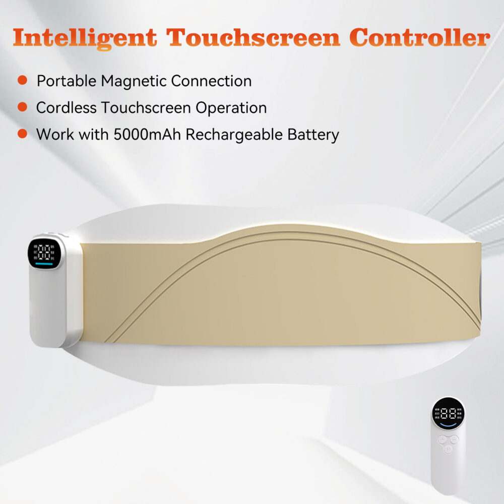 Smart Waist Massager & Support Belt with LED Display - Electric Lumbar Therapy Device for Pain Relief & Comfort