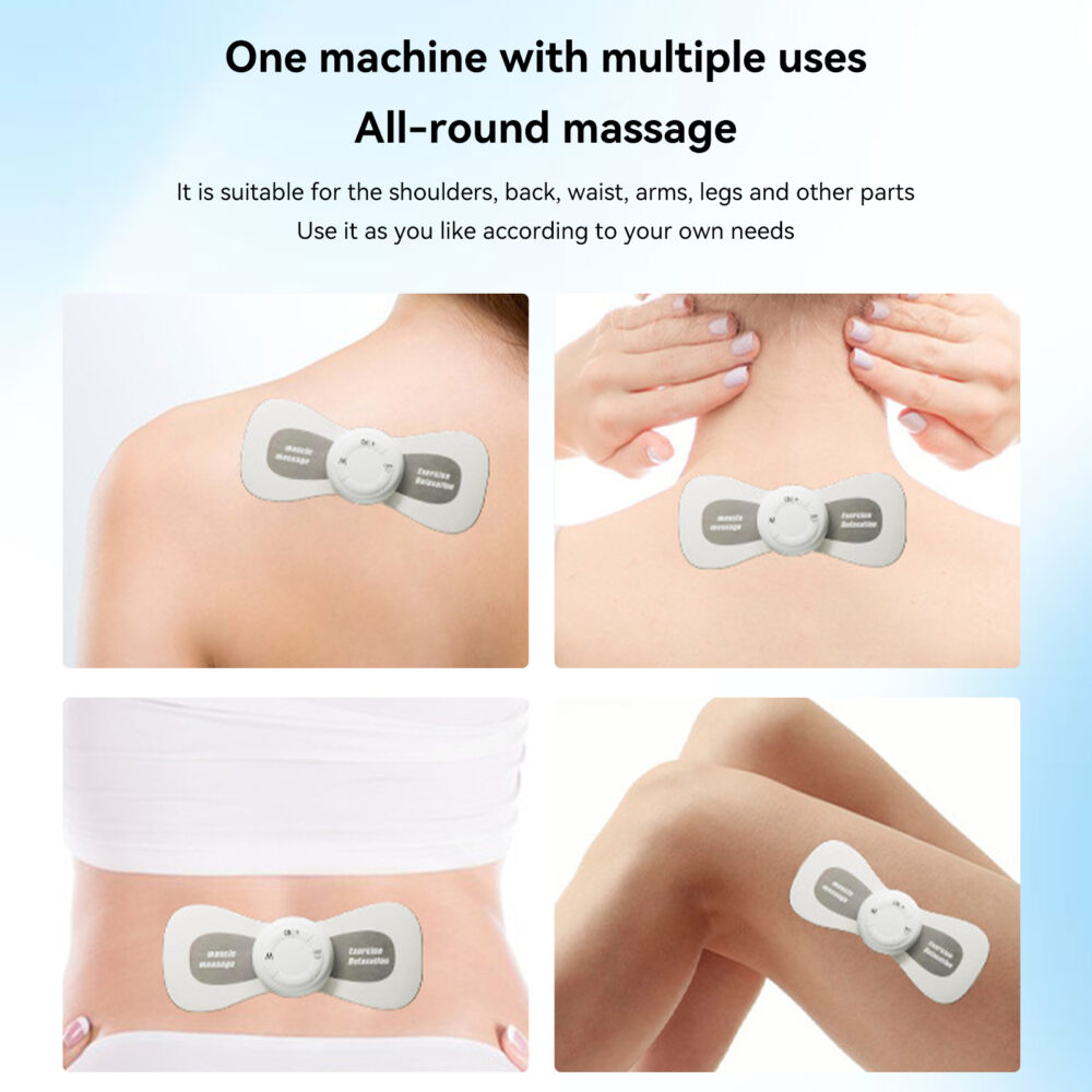 Portable Butterfly-Shaped Mini Massager - Electric Pulse Therapy Device for Muscle Relief